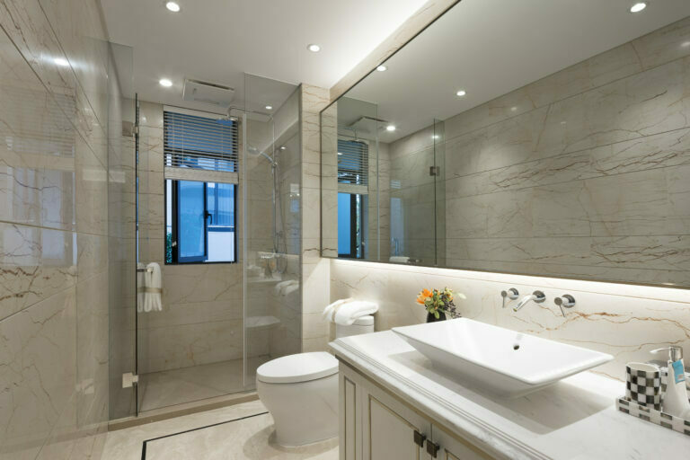Recessed Lighting in new bathroom remodel syracuse ny
