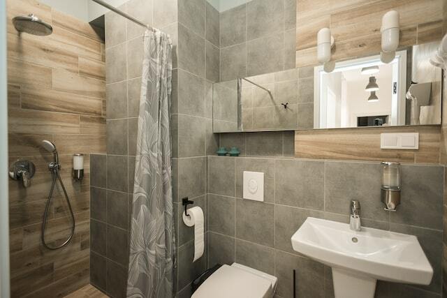tiled bathroom