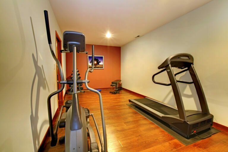 finished basement gym